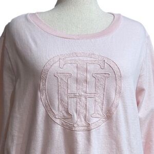 Tommy Hilfiger Plus Size Pink Layered Sweatshirt – 1X